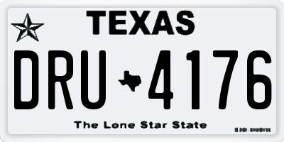 TX license plate DRU4176