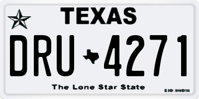 TX license plate DRU4271