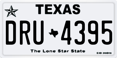 TX license plate DRU4395