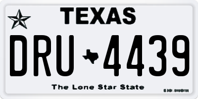TX license plate DRU4439