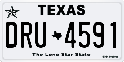 TX license plate DRU4591