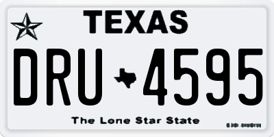 TX license plate DRU4595