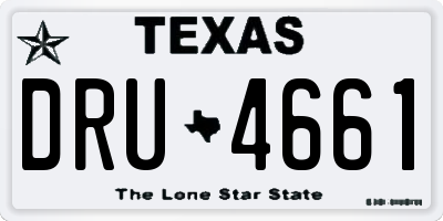 TX license plate DRU4661