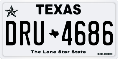 TX license plate DRU4686
