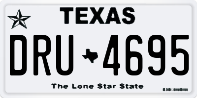 TX license plate DRU4695