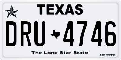 TX license plate DRU4746