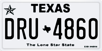 TX license plate DRU4860