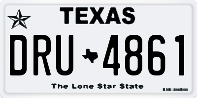 TX license plate DRU4861