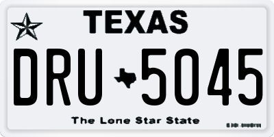 TX license plate DRU5045
