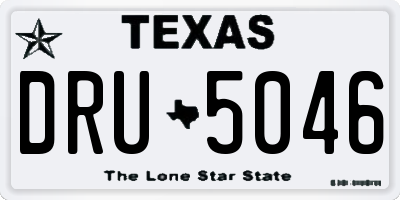 TX license plate DRU5046