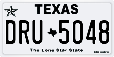 TX license plate DRU5048