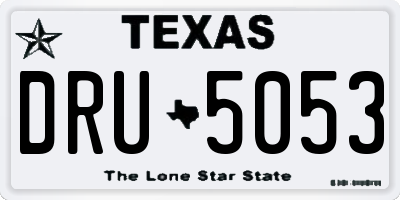 TX license plate DRU5053