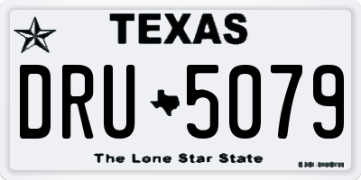 TX license plate DRU5079
