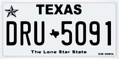 TX license plate DRU5091