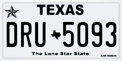 TX license plate DRU5093