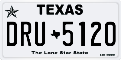TX license plate DRU5120