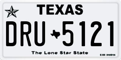 TX license plate DRU5121