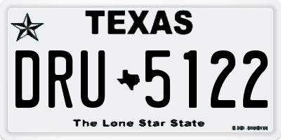 TX license plate DRU5122