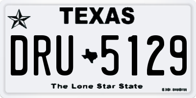 TX license plate DRU5129