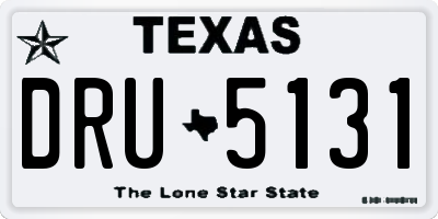 TX license plate DRU5131
