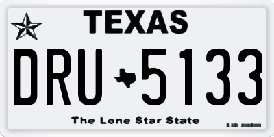 TX license plate DRU5133