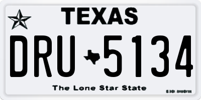 TX license plate DRU5134