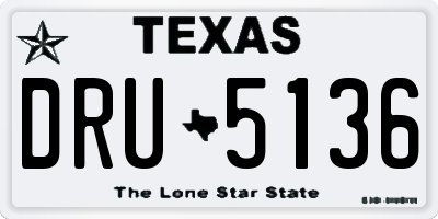 TX license plate DRU5136