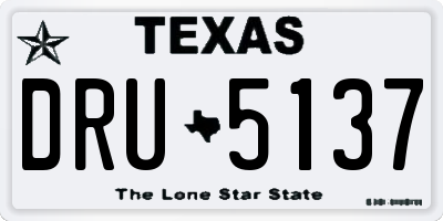 TX license plate DRU5137