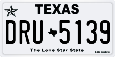 TX license plate DRU5139