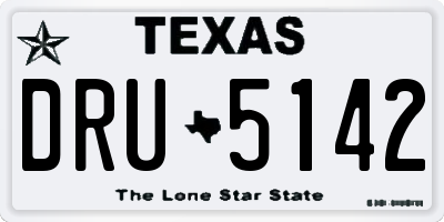 TX license plate DRU5142