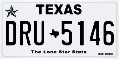 TX license plate DRU5146