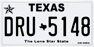TX license plate DRU5148