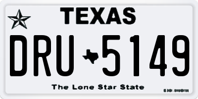 TX license plate DRU5149