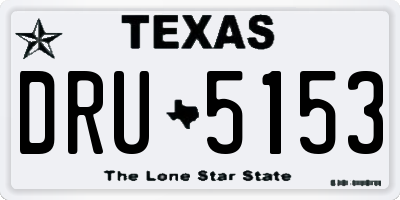TX license plate DRU5153