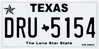 TX license plate DRU5154