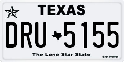 TX license plate DRU5155