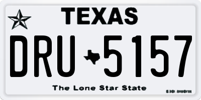 TX license plate DRU5157