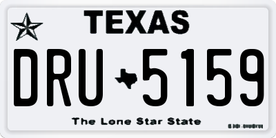 TX license plate DRU5159