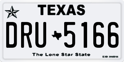 TX license plate DRU5166