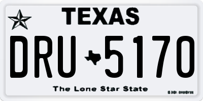TX license plate DRU5170
