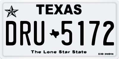TX license plate DRU5172