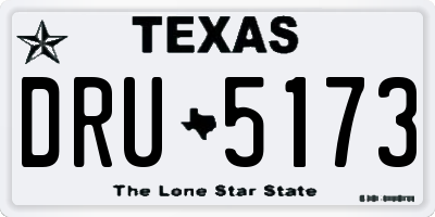 TX license plate DRU5173