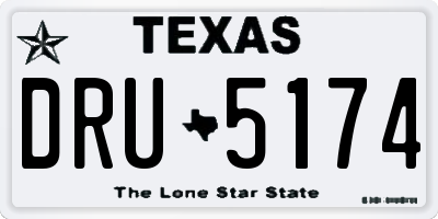 TX license plate DRU5174