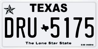 TX license plate DRU5175
