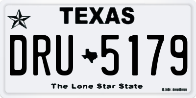 TX license plate DRU5179