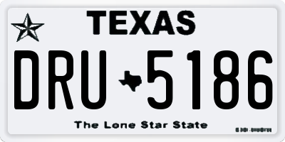 TX license plate DRU5186