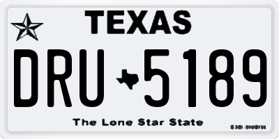 TX license plate DRU5189