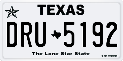 TX license plate DRU5192