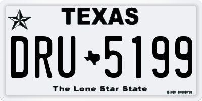 TX license plate DRU5199