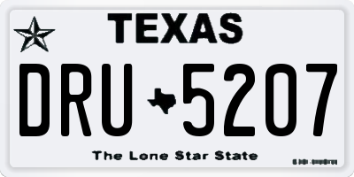 TX license plate DRU5207
